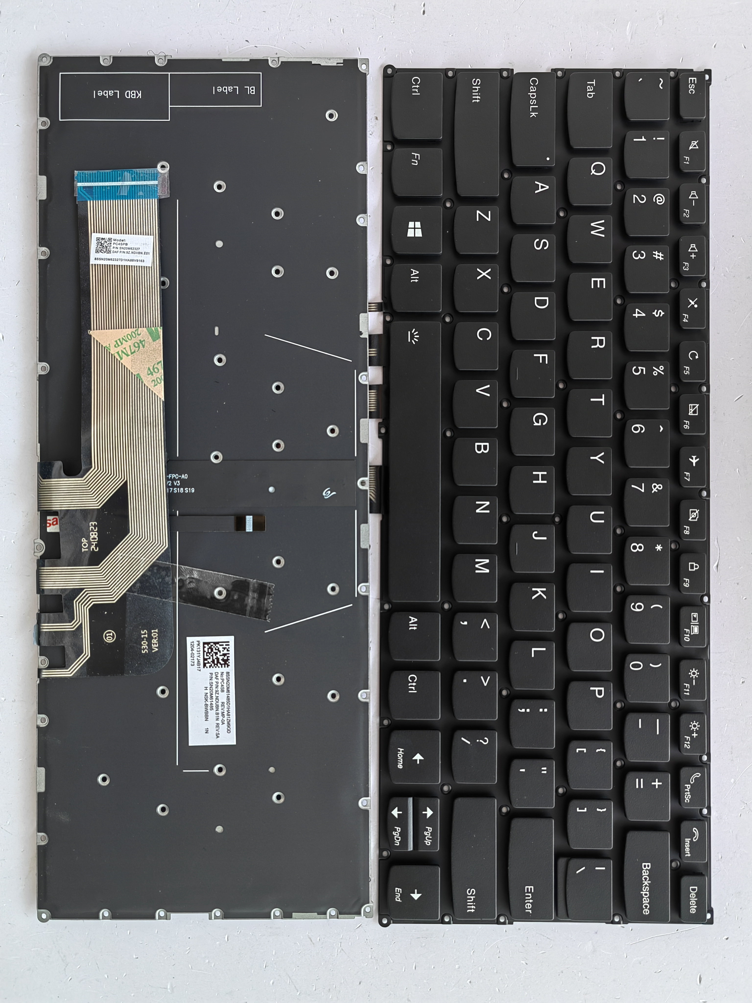 Picture of Laptop US keyboard forNew Replacement Laptop Keyboard For LENOVO K4E-iml/E4-iml/Thinkbook14s-iwl BLACK Backlit (OEM) US Layout
